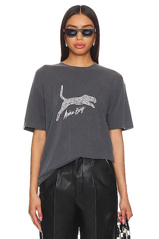 ANINE BING Walker Tee Spotted Leopard in Washed Black from Revolve.com | Revolve Clothing (Global)