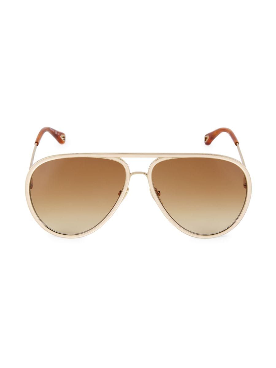 Chloé Vitto 63MM Aviator Sunglasses | Saks Fifth Avenue