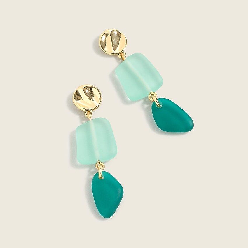 Frosty sea-glass drop earrings | J.Crew US