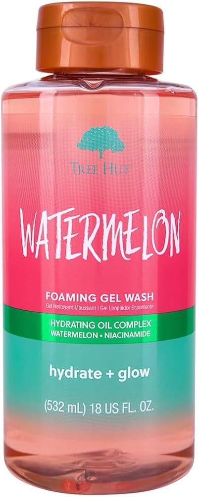 Tree Hut Watermelon Nourishing, Moisturizing & Hydrating Foaming Gel Wash, 18 oz. | Amazon (US)