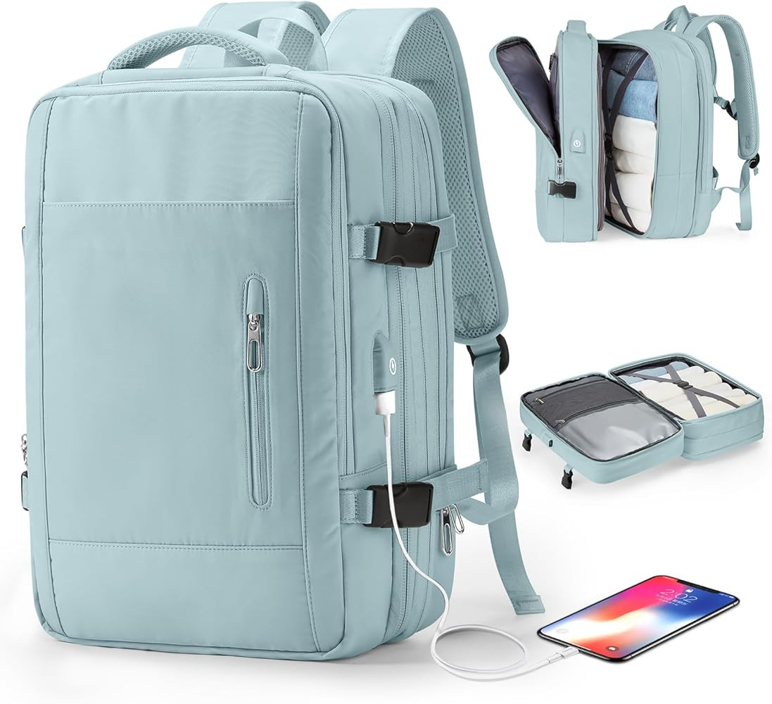 Large Laptop Travel Backpack for Women Carry On Airline Flight Approved Expandable Work Personal ... | Amazon (US)