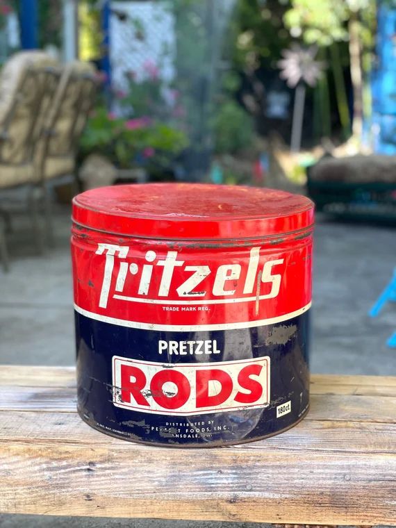 Vintage Large Tritzels Pretzel Tin  Vintage Pretzel Rods Tin | Etsy | Etsy (US)