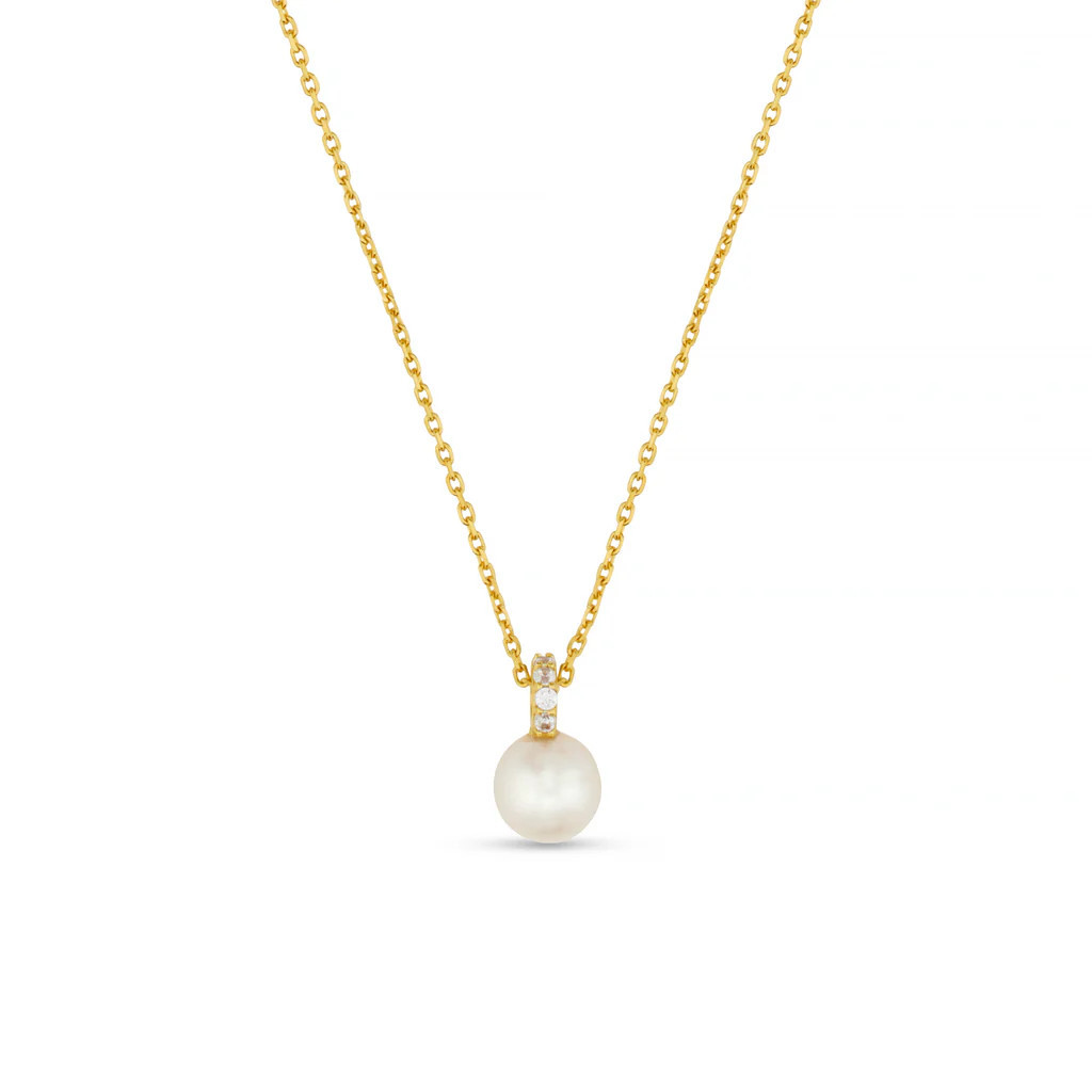 LUXE Pave Pearl Necklace | Orelia