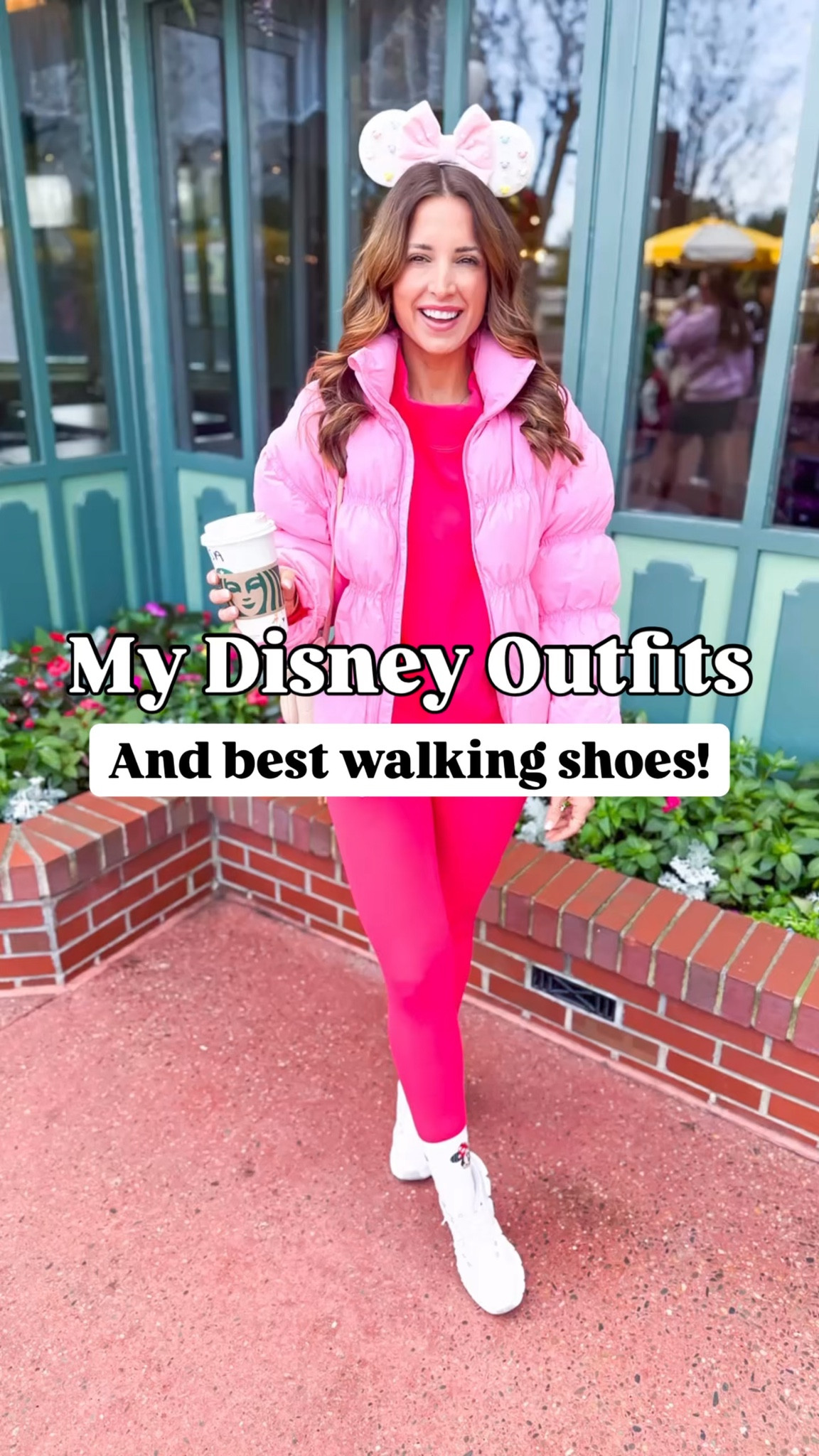 My Disney outfits! Wearing XXS/XS in everything. Everything I wore on our recent trip in January + best sneakers for walking! Target spring activewear. Target leggings. Target athletic dresses with open back shorts. Target activewear. Alo leggings. Alo puffer jacket. My sneakers are TTS. Amazon Minnie ears. 

#LTKTravel #LTKActive #LTKootd