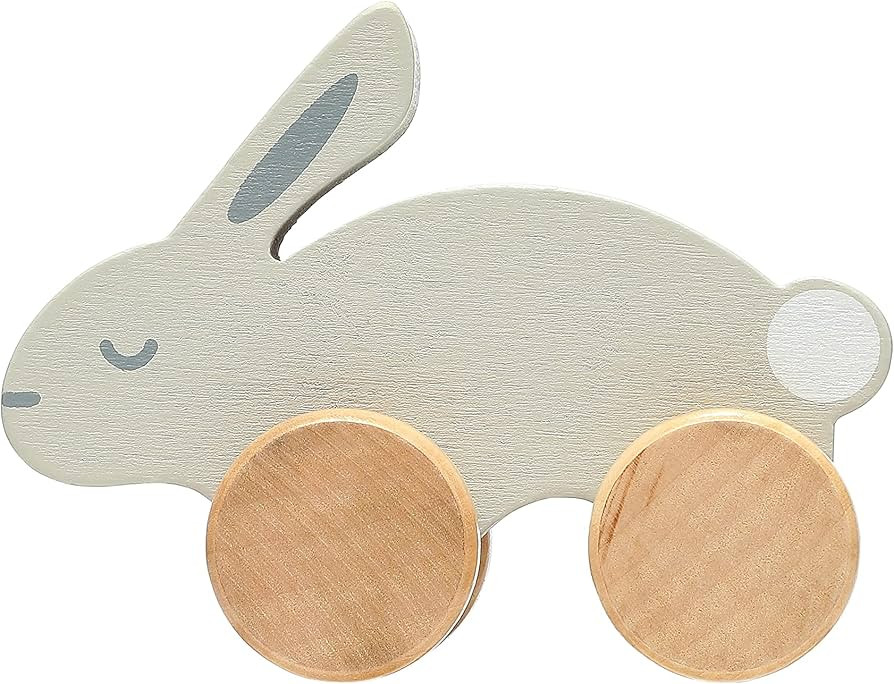 Pearhead Wooden Toy Bunny, Easter Basket Gifts for Kids, Push and Pull Montessori Baby and Toddle... | Amazon (US)