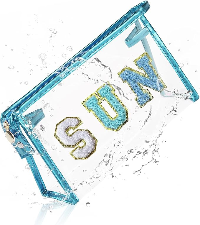 COSHAYSOO Sunscreen Bag Clear Makeup Toiletry Pouch Beach Vacation Essentials for Women Teen Girl... | Amazon (US)