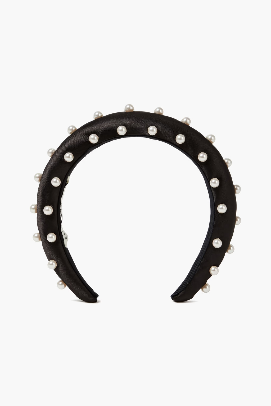 Black Cora faux pearl-embellished satin headband | Sale up to 70% off | THE OUTNET | EUGENIA KIM ... | The Outnet (UK and Europe)