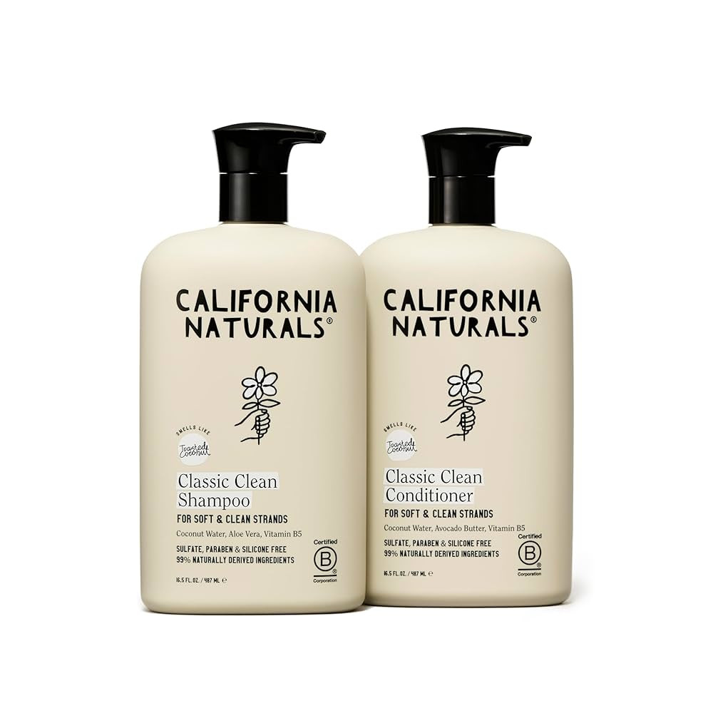 California Naturals Coconut Shampoo & Conditioner, Natural, Vegan, Cruelty, Silicone, Paraben, an... | Amazon (US)