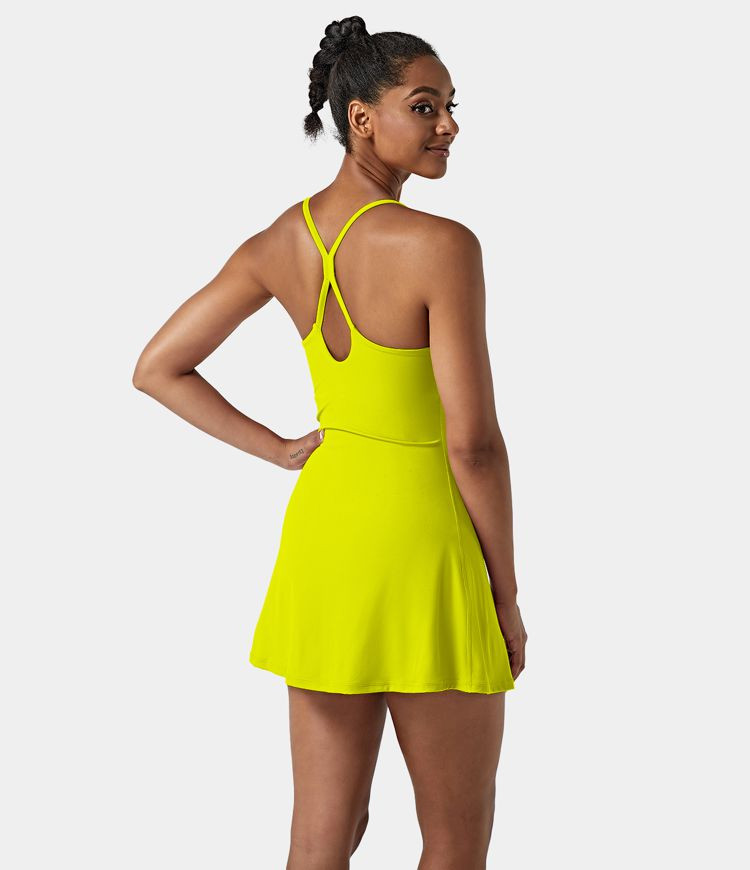 Women’s Everyday Cloudful™ Air Fabric Backless 2-in-1 Cool Touch Activity Dress-Euphoria Air ... | HALARA