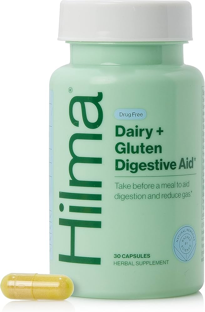 Hilma Digestive Enzymes for Digestion - Natural Gluten & Dairy Relief Pills - Relief from Bloatin... | Amazon (US)