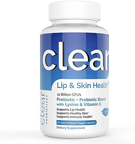 Clear Probiotics Lip and Skin Health - Cold Sore Blister Defense - Probiotic + Prebiotic - Lysine... | Amazon (US)