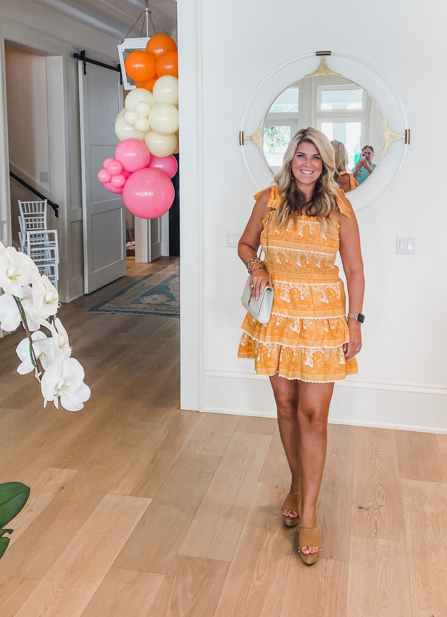 Pretty color to transition to Fall. Throw on a Jean jacket for cooler temps 