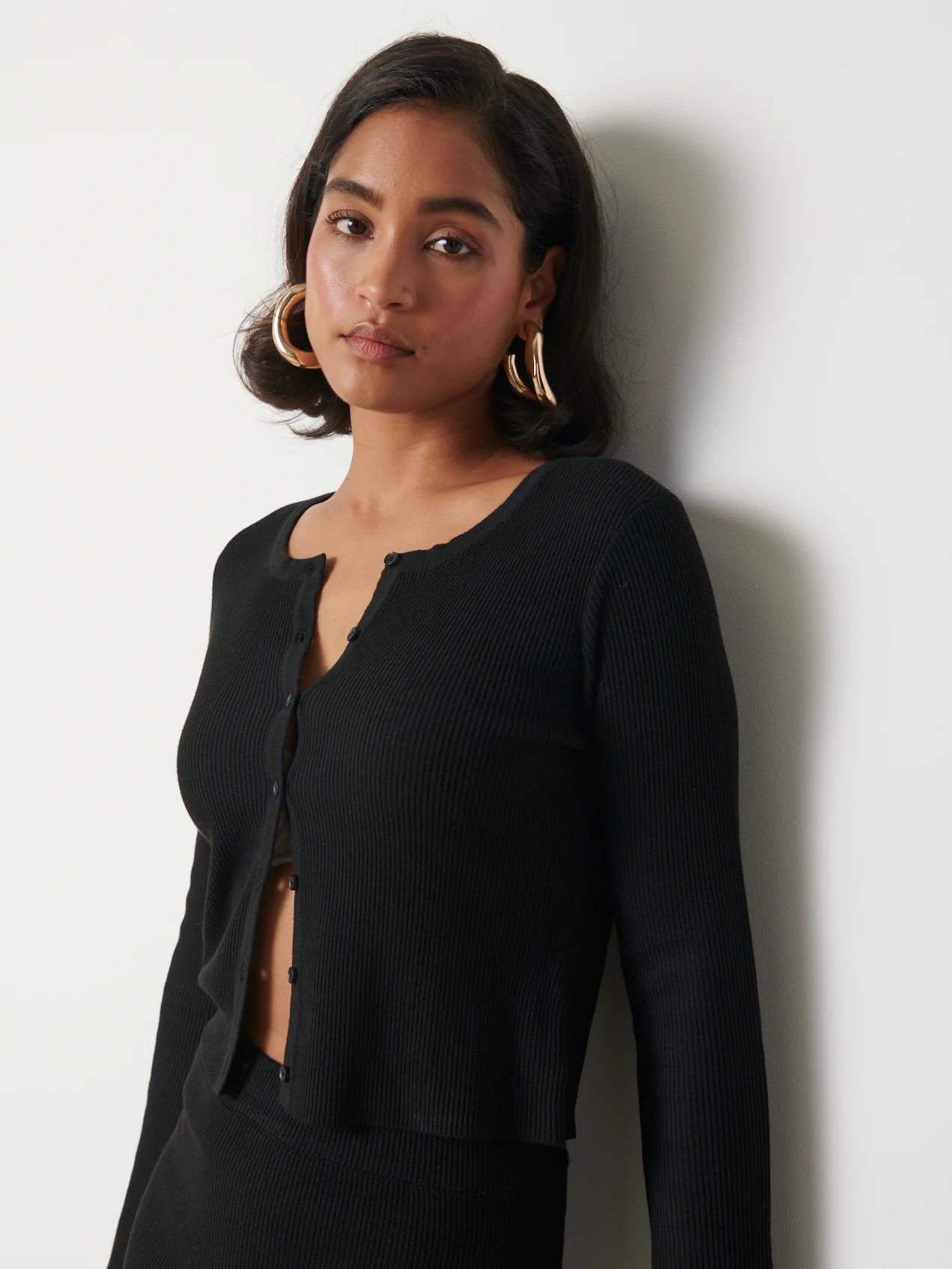 Emberlyn Button Up Knit Cardigan - Black | Pretty Lavish (UK)