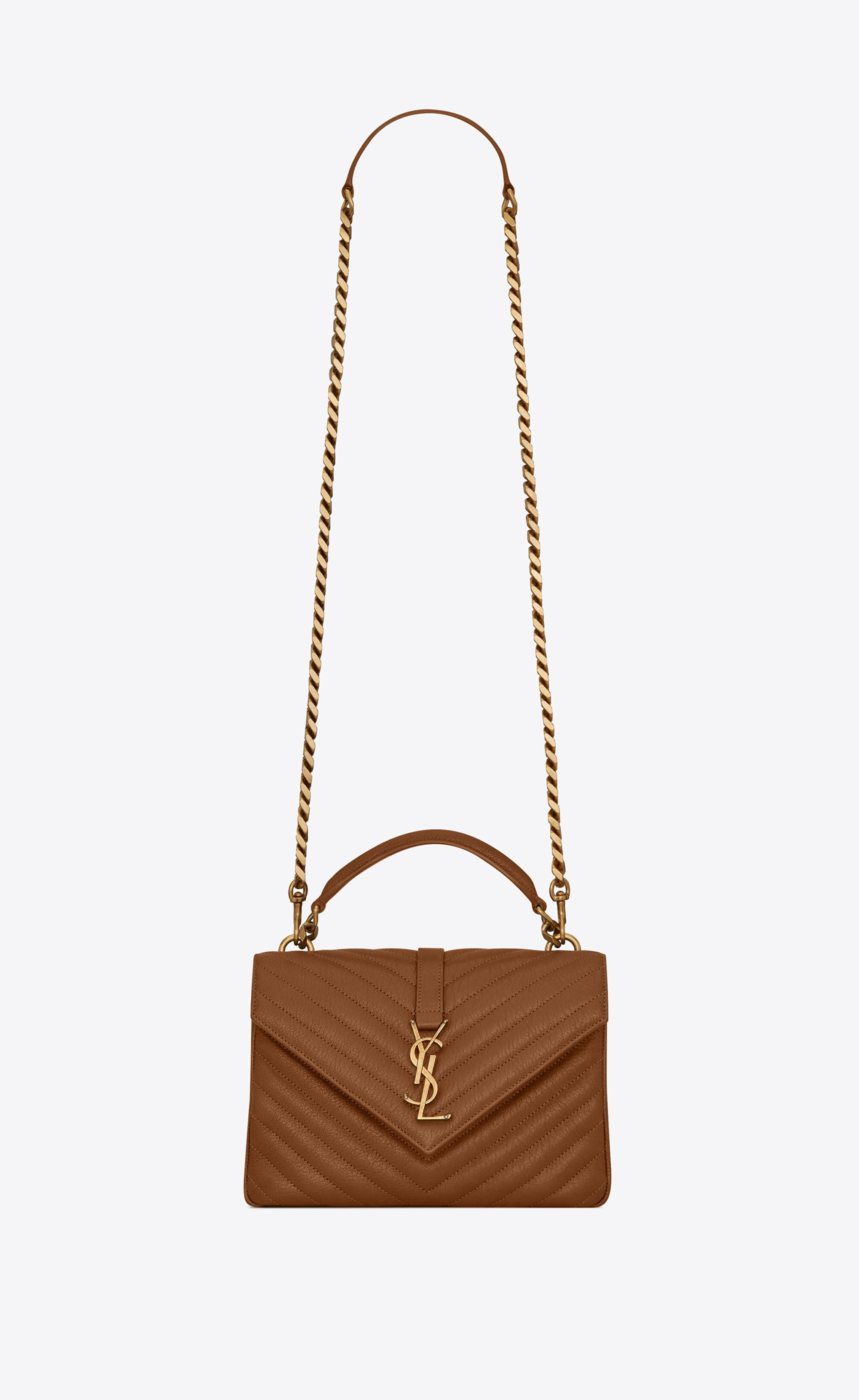 Monogram Saint Laurent bag with top handle and chain and leather removable shoulder strap and int... | Saint Laurent Inc. (Global)