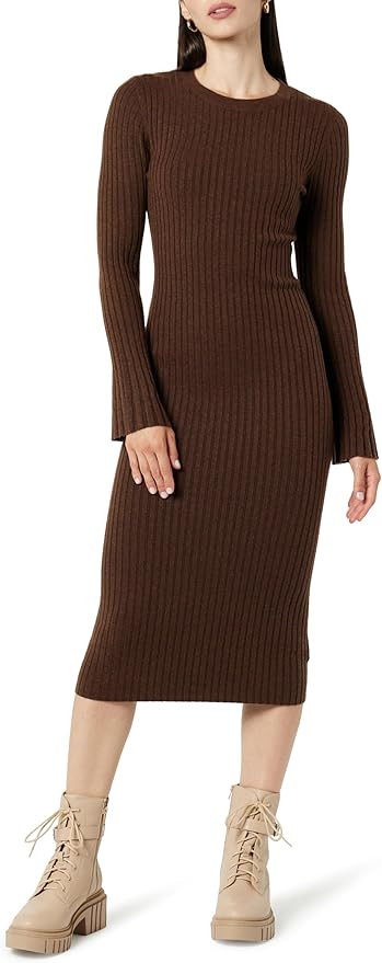 The Drop Women's Fernanda Bell Sleeve Ribbed Sweater Dress | Amazon (US)
