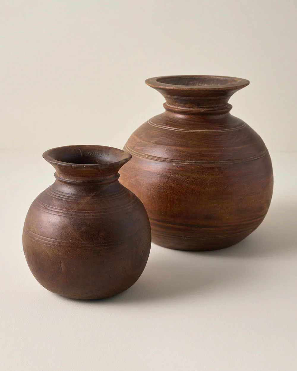 Theo Aged Wood Vase | Magnolia