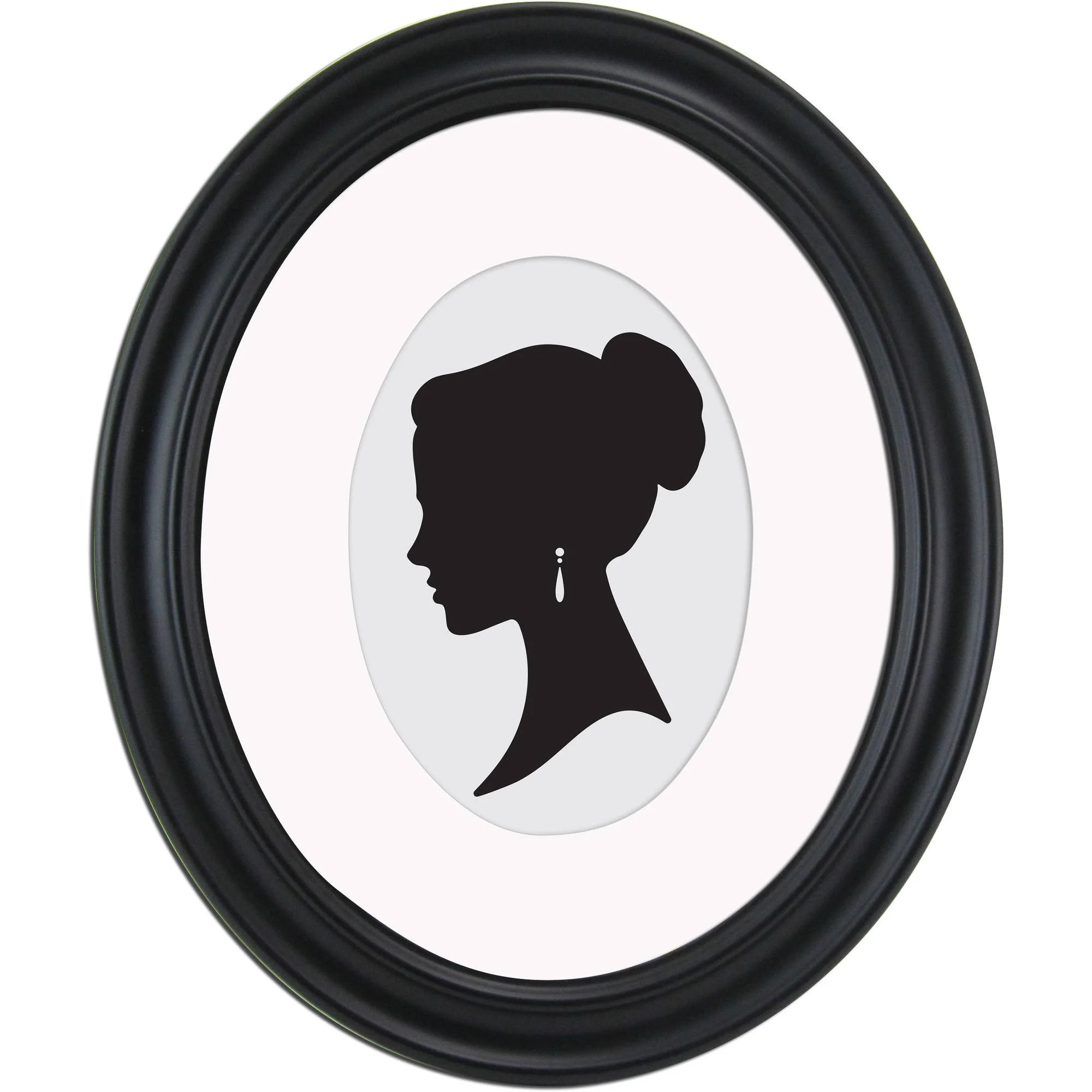 Mainstays 8x10 Matted to 5x7 Holmgren Oval Picture Frame, Black | Walmart (US)