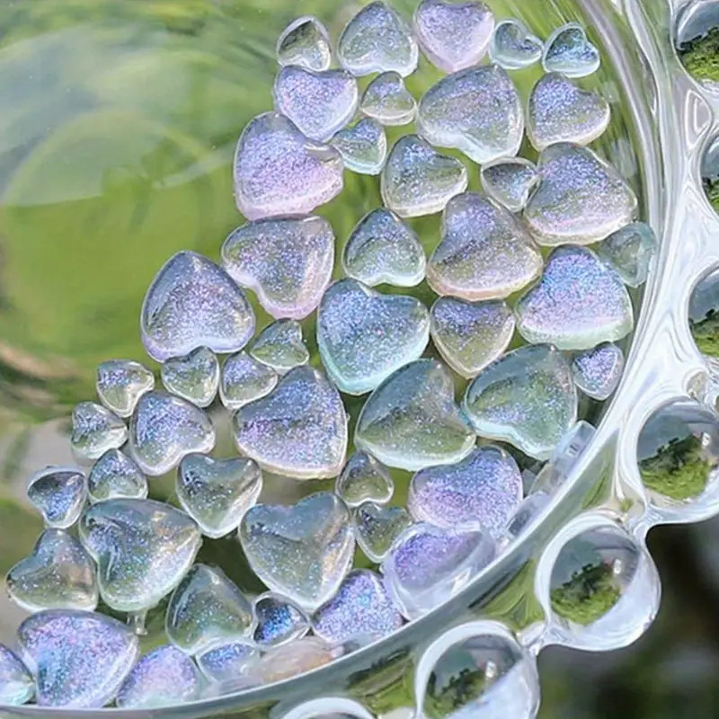 20pcs Y2K-Inspired Aurora Heart Nail Charms - Mixed Colors, 3D Crystal Resin Flat Back for DIY Na... | Temu Affiliate Program