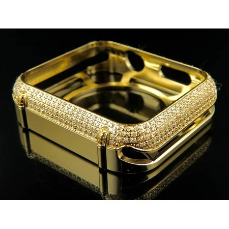 Yellow Gold Apple I-Watch Diamond 42MM Bezel Case (2.50ct.) | Walmart (US)