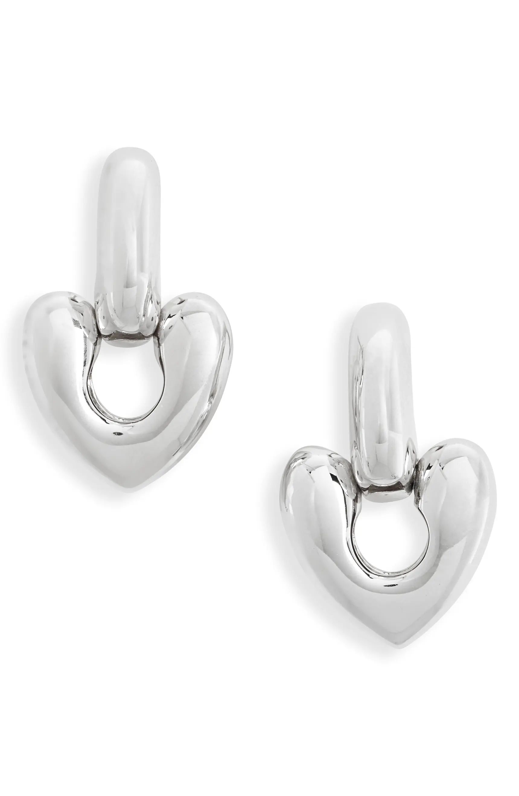 Annika Inez Large Heart Drop Huggie Hoop Two-Piece Earrings | Nordstrom | Nordstrom