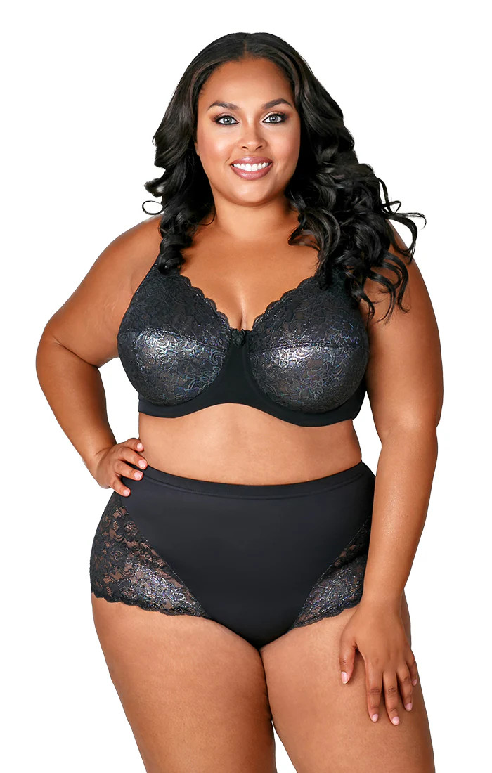 Elila Women's Plus Size Lacey Curves Underwire Bra, Full Coverage Supp | She's Got Curves