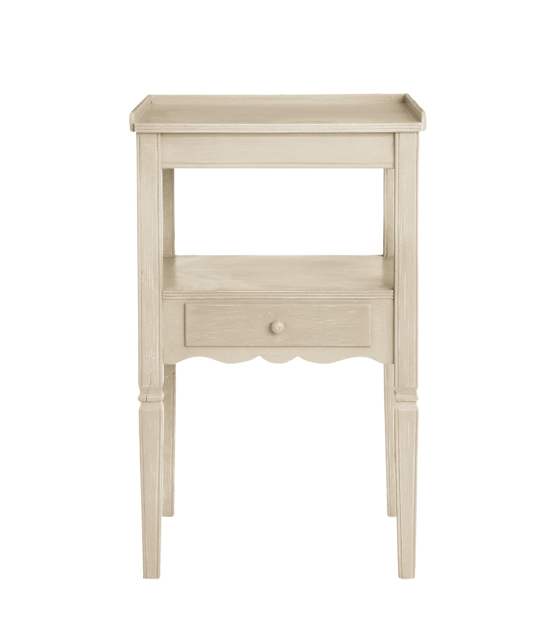 Radnor Wood Bedside Table - Linen Grey | OKA UK