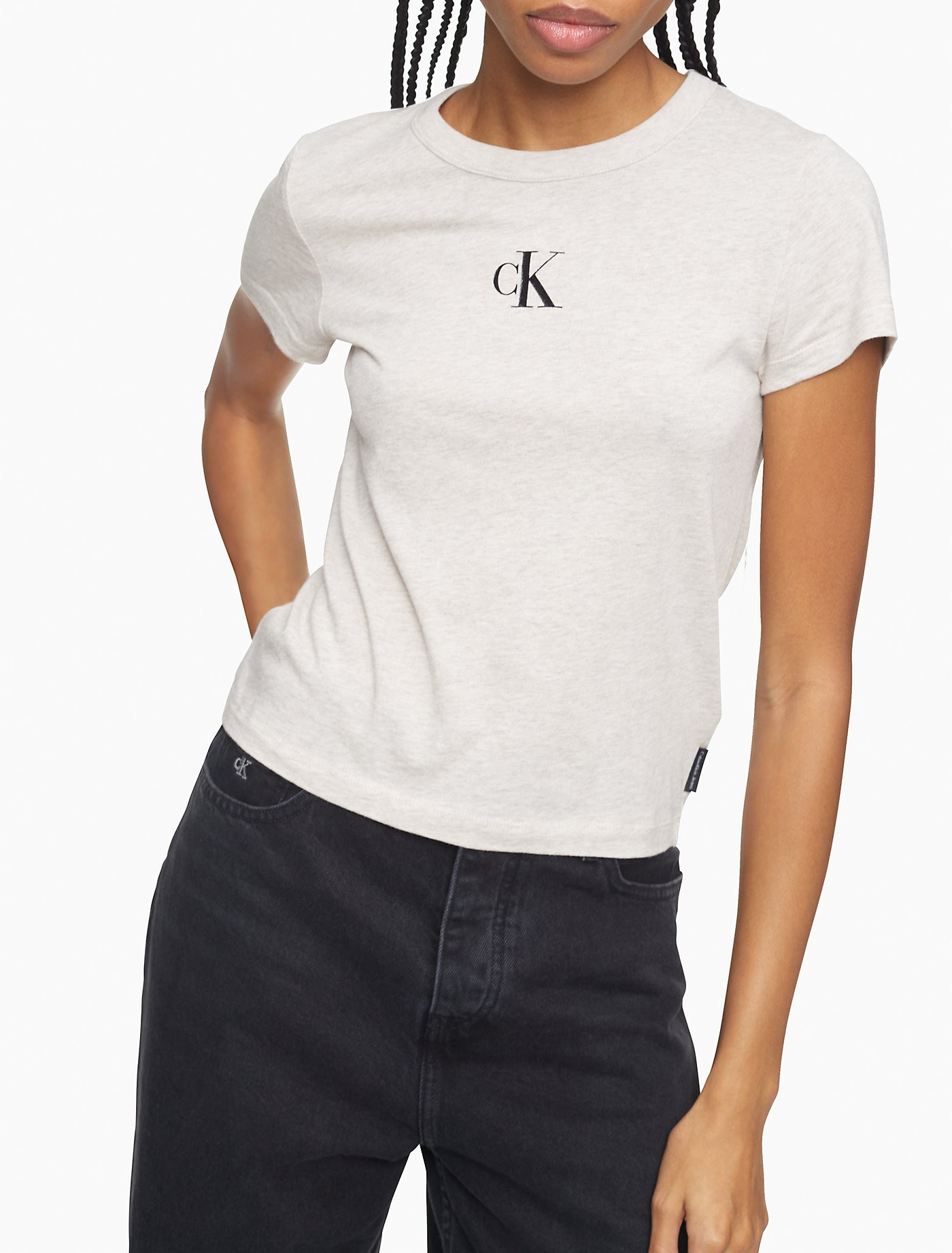 Shiny Monogram Logo Baby T-Shirt | Calvin Klein | Calvin Klein (US)