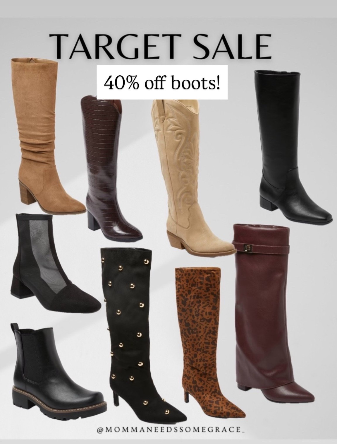 Target boots 40% off! Today only! 

#LTKHoliday #LTKStyleTip #LTKFindsUnder100