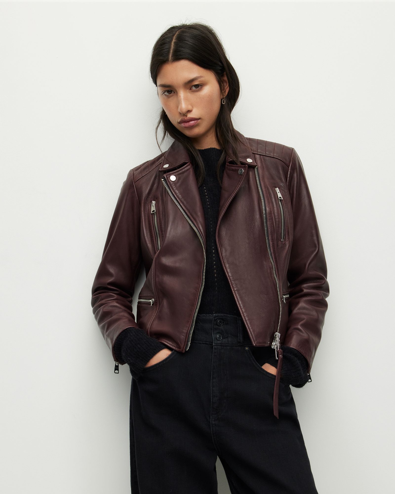 Sienna Leather Biker Jacket | AllSaints US