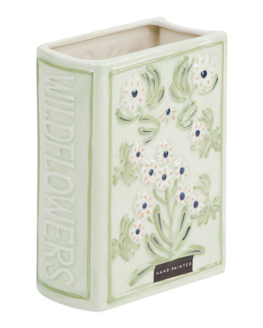 Wildflower Ceramic Figural Book Vase | TJ Maxx