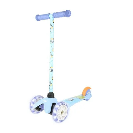Bluey Light Up Wheel Tilt and Turn Toddler Scooter, 3 Wheel Kick Scooter for Kids Ages 3+, Blue | Walmart (US)