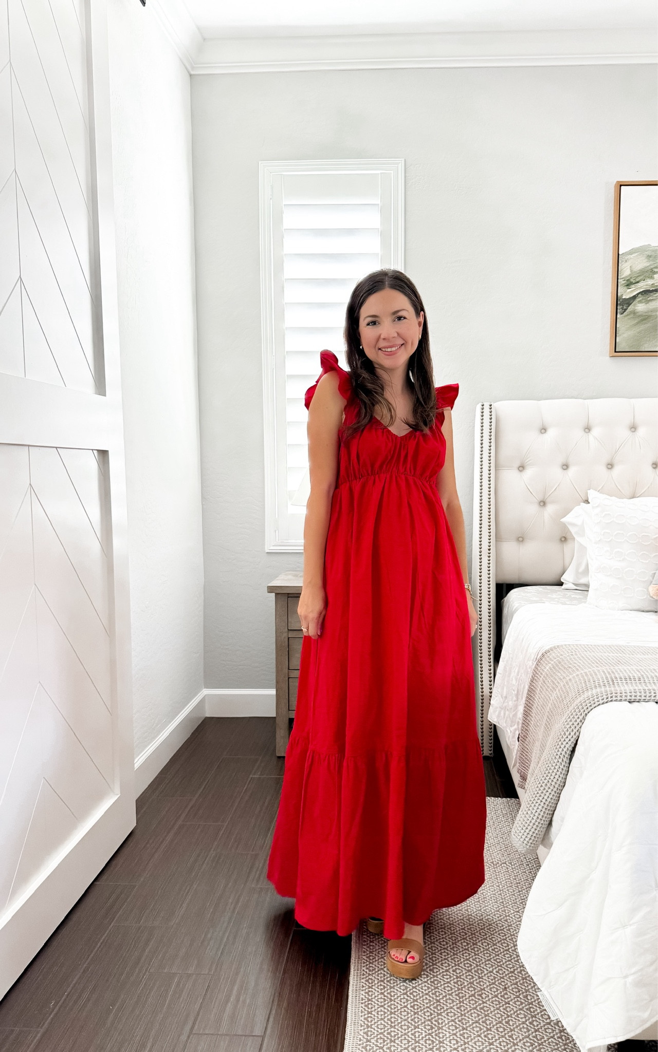 knee length dresses for ladies Nellie Maxi Dress Red Polka Dot