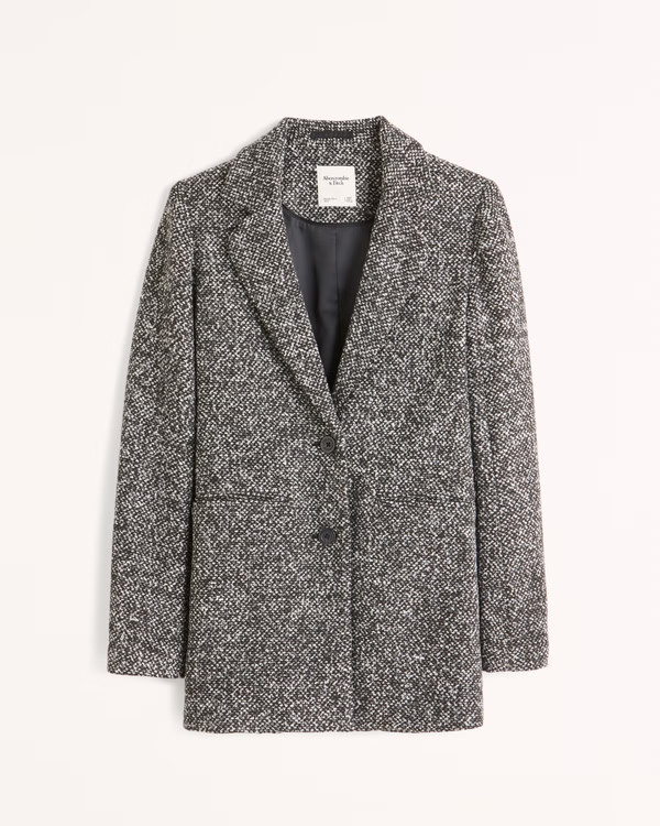 Wool-Blend Blazer Coat | Abercrombie & Fitch (US)