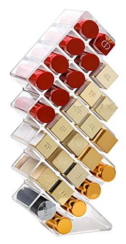 V-HANVER Fish Shape lipstick organizer Lip Gloss Storage Tower Makeup Stand for 28 Lip Sticks Wo... | Amazon (US)