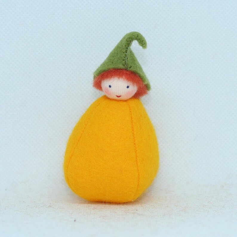 Pumpkin Pixies Waldorf Doll 4 Skin Tones - Collectible Felted Wool Fairy Gourd Natural Materials,... | Etsy (US)