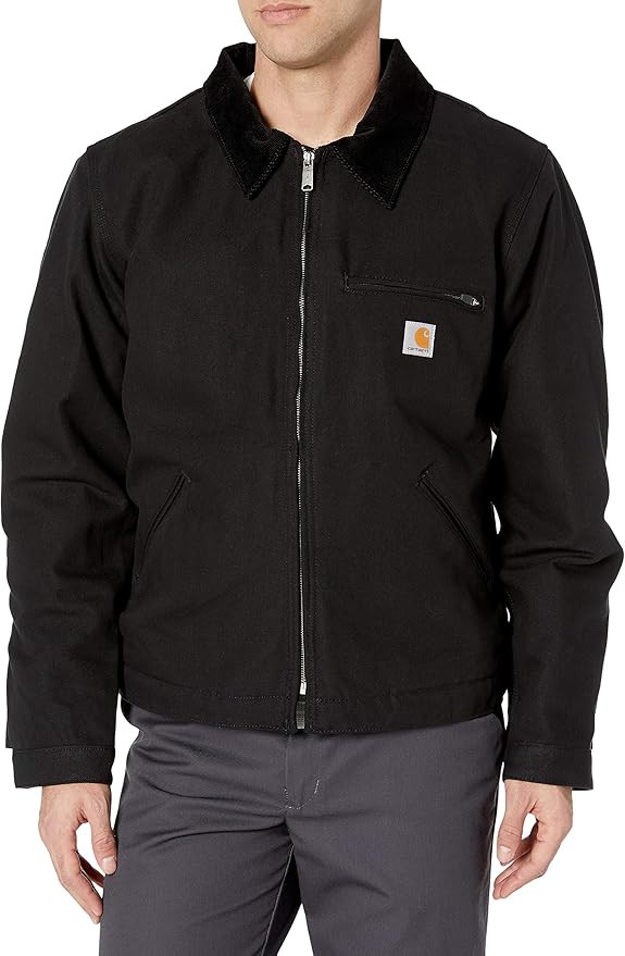 Carhartt Men's Relaxed Fit Duck Blanket-Lined Detroit Jacket | Amazon (US)