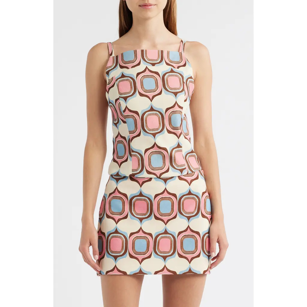 MANGO Jane Sleeveless Print Top in Lt-Pastel Pink at Nordstrom Rack, Size Large | Nordstrom Rack