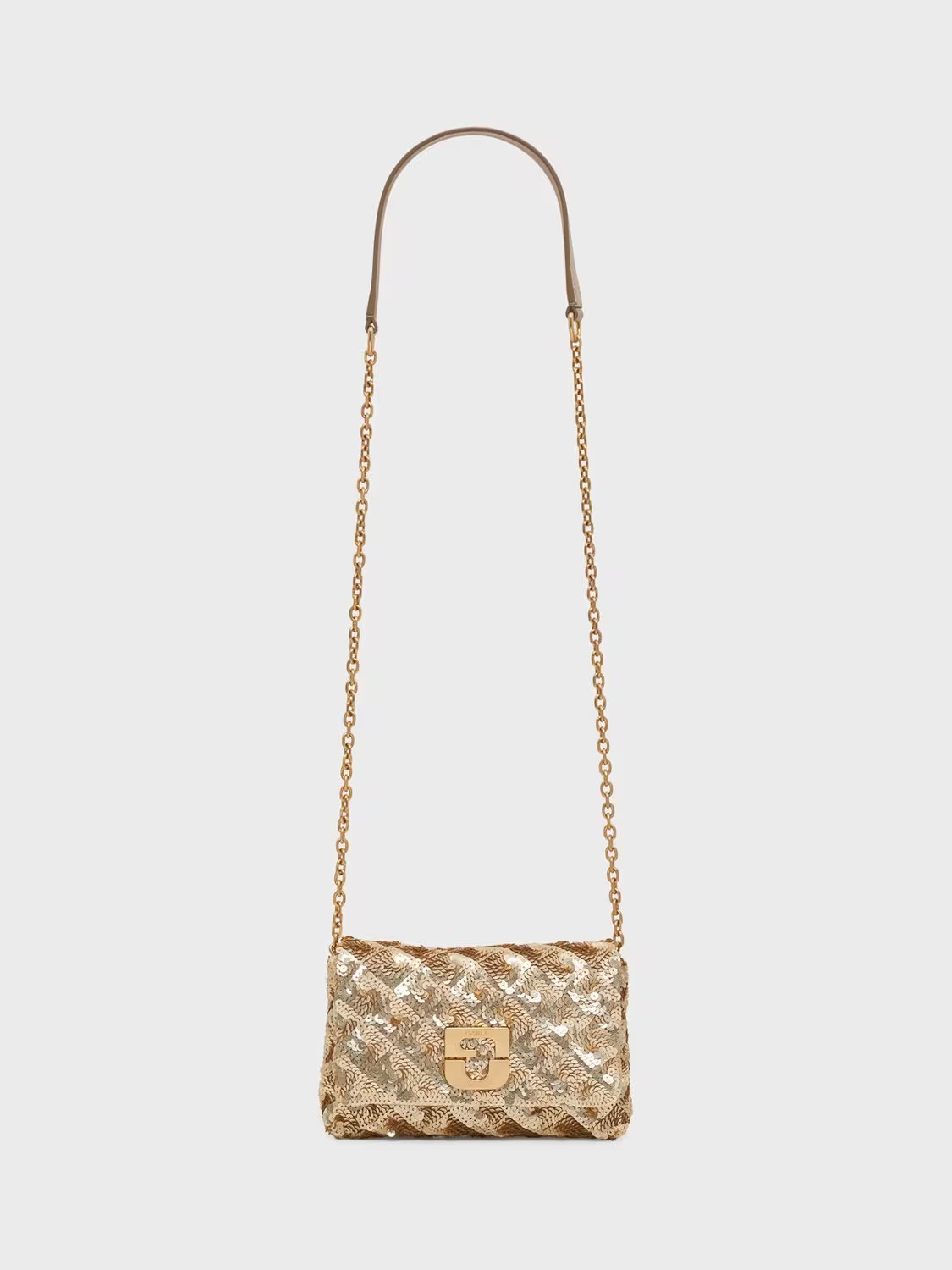 Gerard Darel Mini Fanny Quilted Bag, Gold | John Lewis (UK)