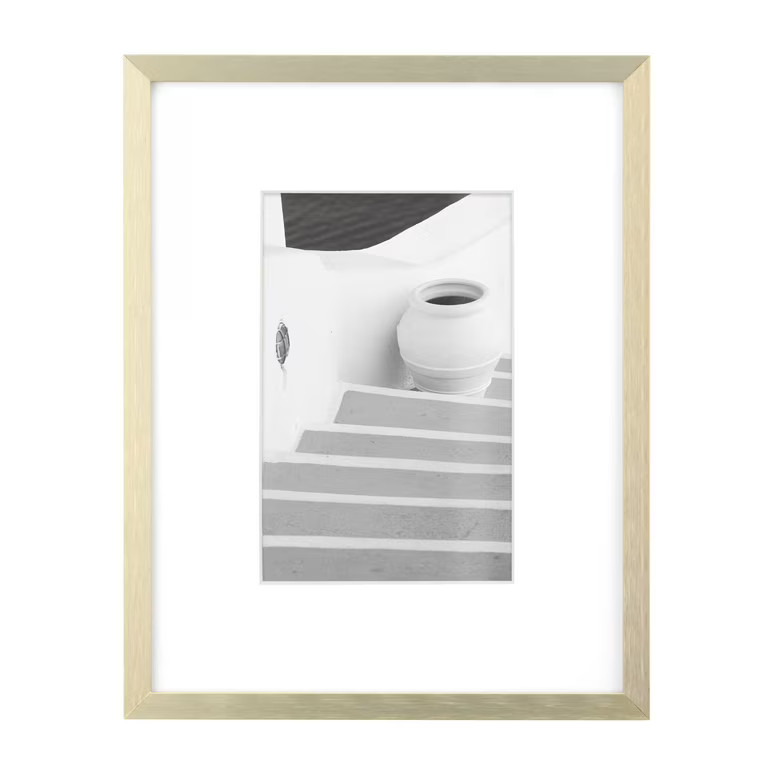Better Homes & Gardens 7x9 Matted to 4x6 Metal Tabletop Picture Frame, Gold | Walmart (US)