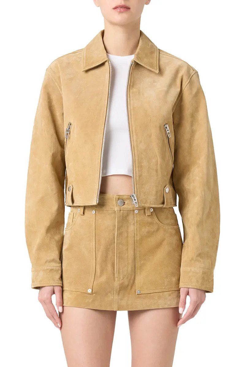 BLANKNYC Crop Suede Jacket | Nordstrom | Nordstrom
