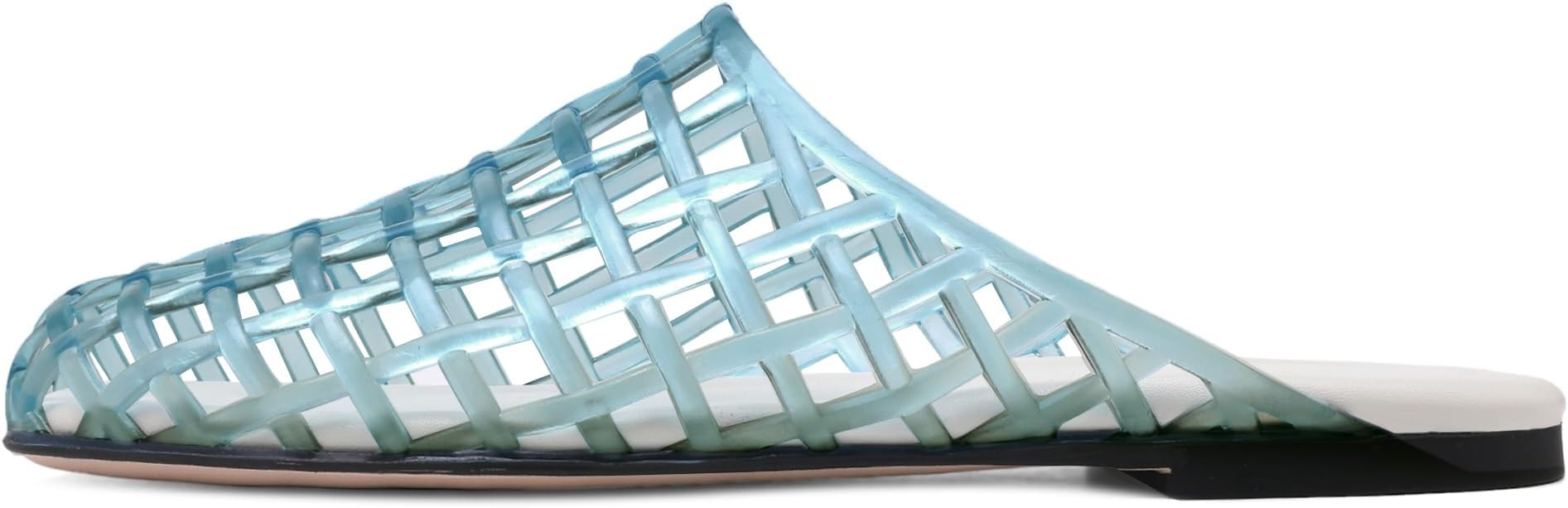 Clear Jelly Shoes for Women Slip on Jelly Mesh Slides Comfortable Closed Toe Flats Sandals Summer... | Amazon (US)