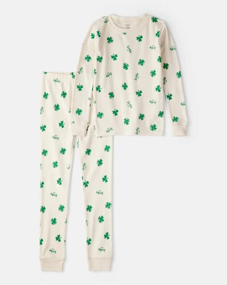 Carter's Kid St. Patrick's Day 100% Cotton Snug Fit 2-Piece Pajamas - Ivory 4 Cream | Carter's Inc