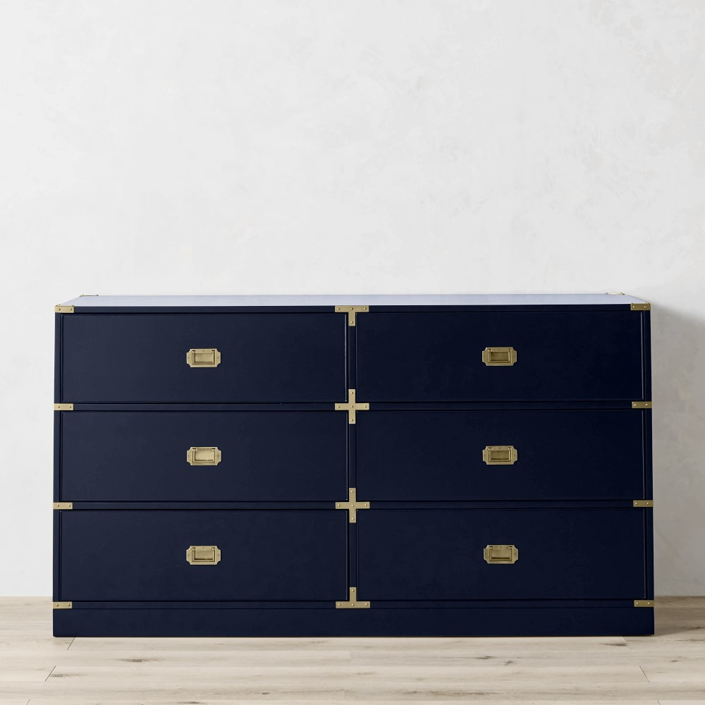 Campaign 6-Drawer Dresser, Navy (66") | Williams-Sonoma