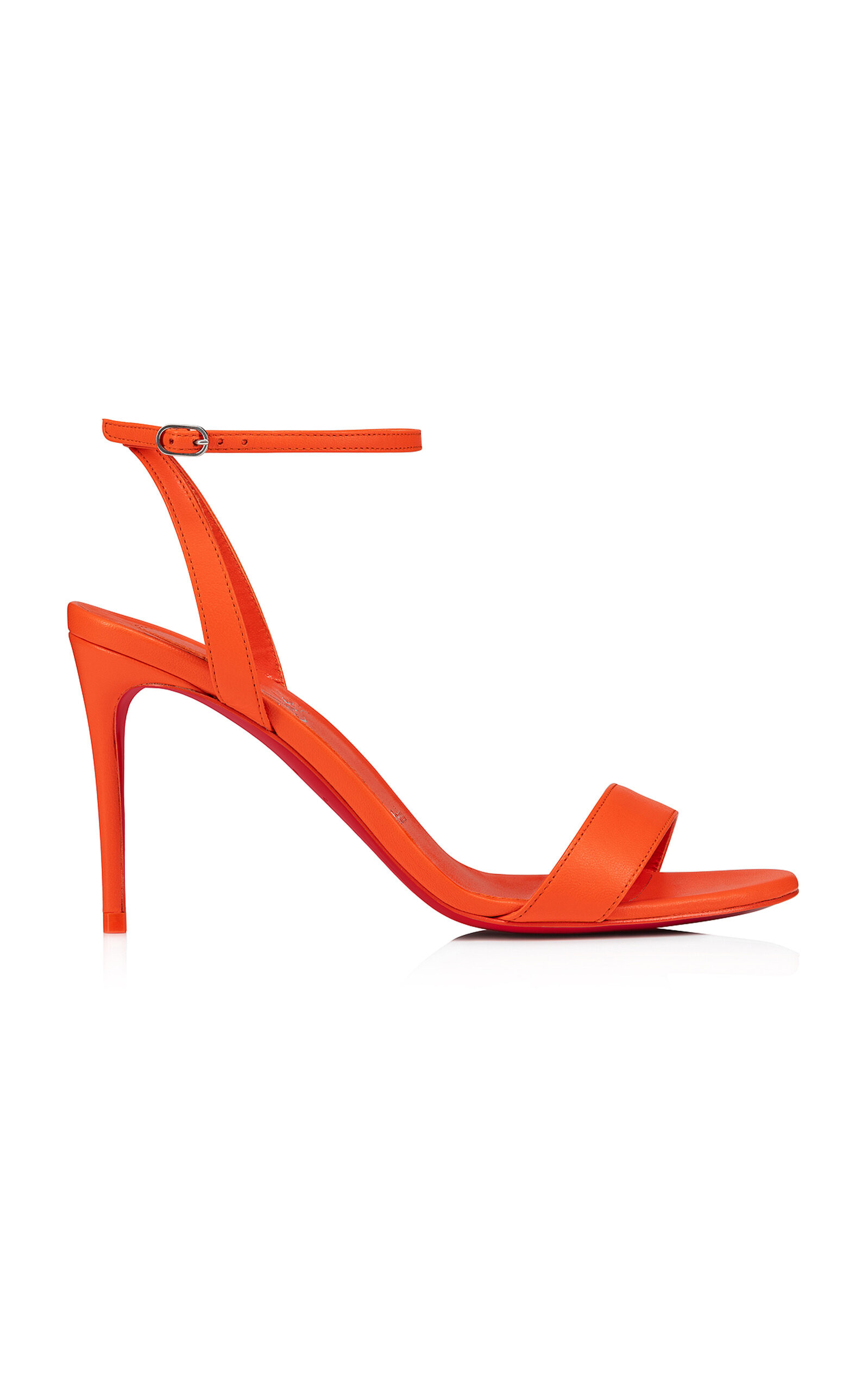 Christian Louboutin - Loubi Girl 85mm Leather Sandals - Orange - IT 37 - Moda Operandi | Moda Operandi (Global)