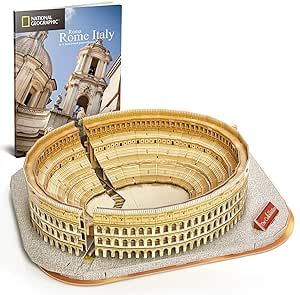 CubicFun National Geographic 3D Puzzle for Adults Kids Rome Colosseum Jigsaw Italy Architecture M... | Amazon (US)
