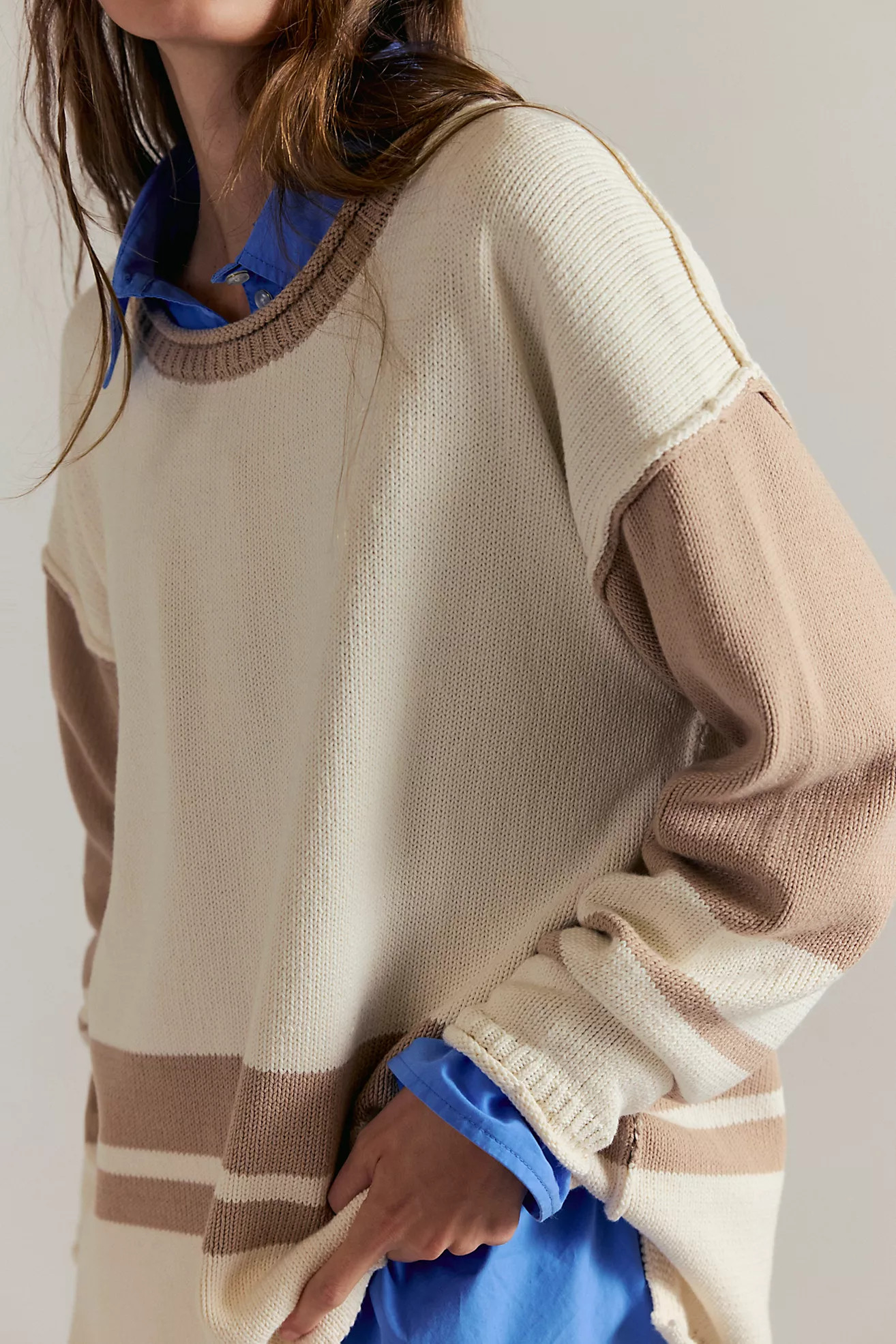 We The Free Ella Colorblock Roll-Neck Knit Sweater | Free People (Global - UK&FR Excluded)