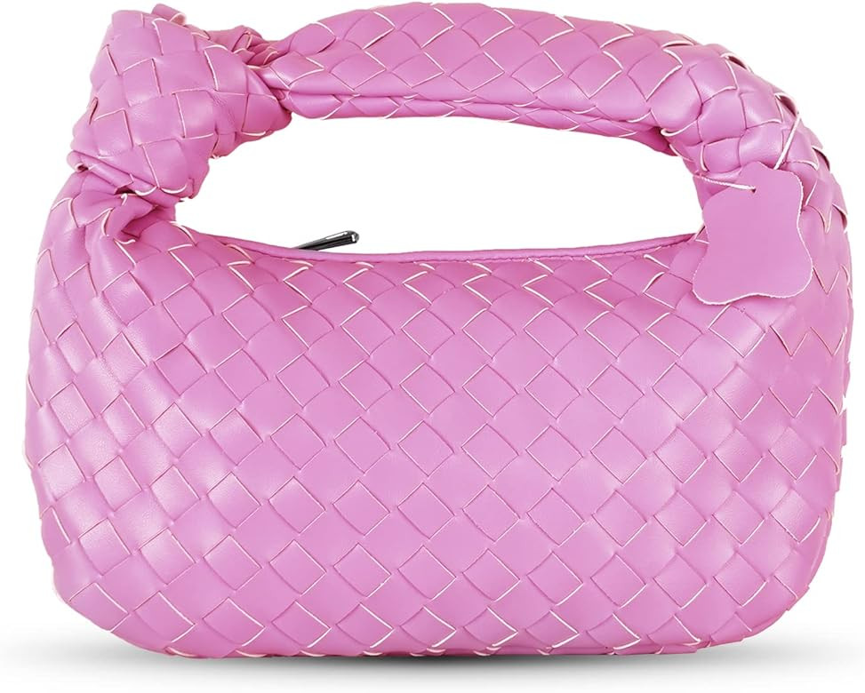 Kowloloo Knoted Women Handbag PU Leather Woven HandBag Fashion Shoulder Bag Purse Woven Handmade ... | Amazon (CA)