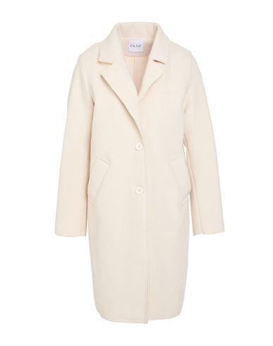 Exte Woman Coat Cream Size 12 Polyester | YOOX (US)