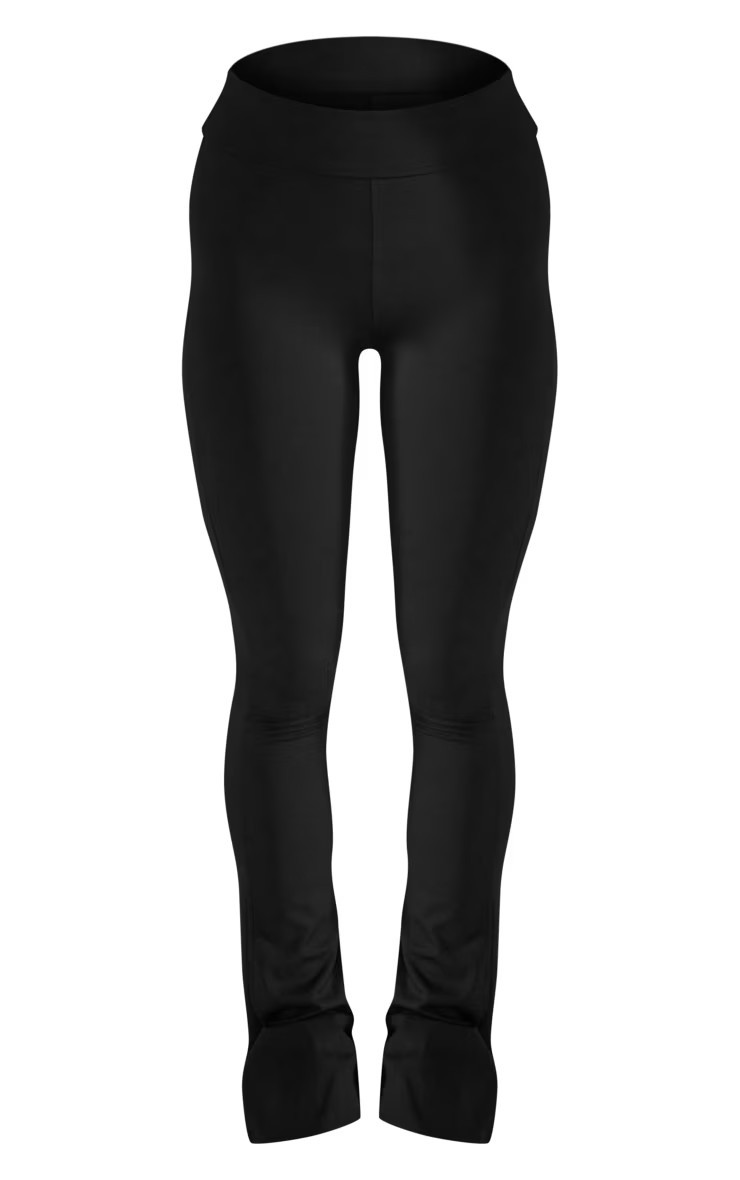 Black Contour Sculpt Foldover Pant | PrettyLittleThing UK