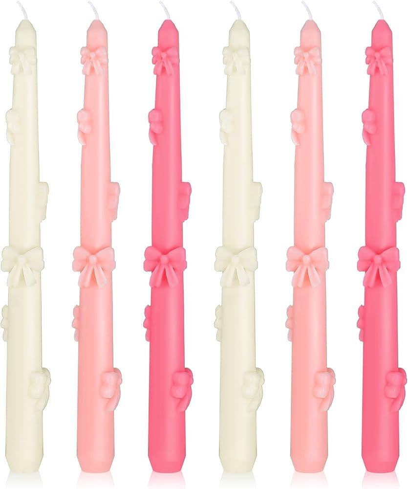 MTLEE 6 Pack Coquette Candle Bow Candles Coquette Room Decor Aesthetic Cute Stuff for Apartment B... | Amazon (US)